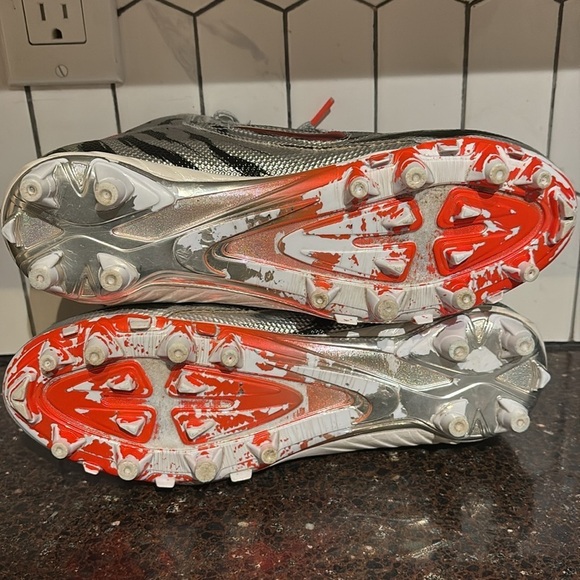 Nike Football Cleats Alpha Pro 2 3/4 TD Sz 8 Men’s Shoes Silver  820280-060- - Picture 6 of 8